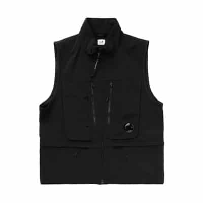 Shell Gilet - Stijlvol en Functioneel C.p. Company , Black , Heren