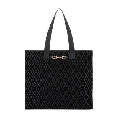 Shopper van fluweel Elisabetta Franchi , Black , Dames