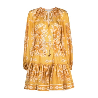 Short Dresses Zimmermann , Yellow , Dames