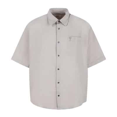 Short Sleeve Shirts Ami Paris , Beige , Heren