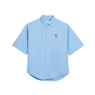 Short Sleeve Shirts Ami Paris , Blue , Heren