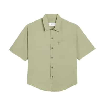 Short Sleeve Shirts Ami Paris , Green , Heren