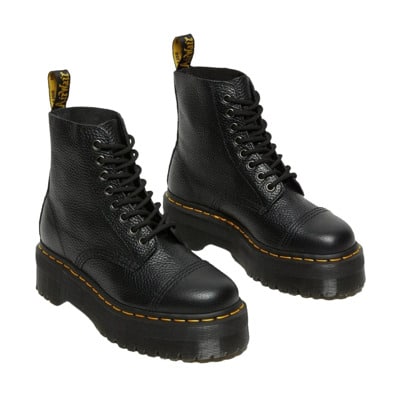 Sinclair Leren Plateau Laarzen Dr. Martens , Black , Dames