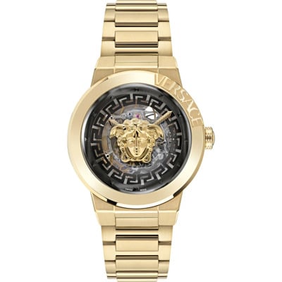 Skelet Roestvrij Stalen Horloge Automatisch Versace , Yellow , Dames