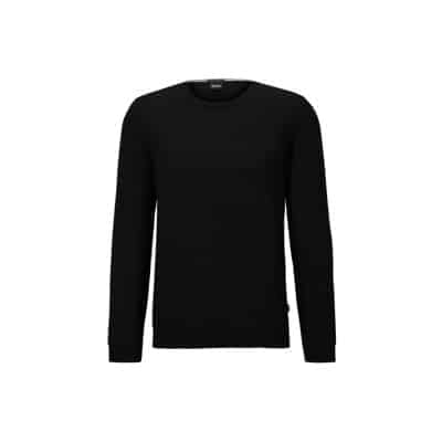 Slim Fit Trui van Zuivere Wol Hugo Boss , Black , Heren