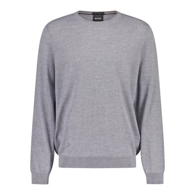 Slim-Fit Wol Pullover Hugo Boss , Gray , Heren