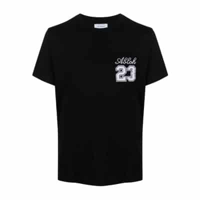 Slim Logo T-Shirt Off White , Black , Heren