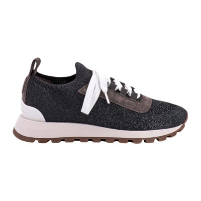 Sneakers - Regular Fit - Alle temperaturen Brunello Cucinelli , Black , Dames