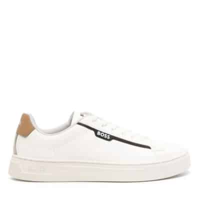 Sneakers met Gestreept Detail Hugo Boss , White , Heren