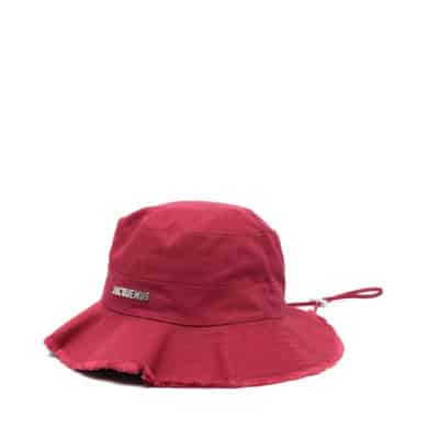 Stijlvol Rood Katoenen Breedgerande Hoed Jacquemus , Red , Unisex