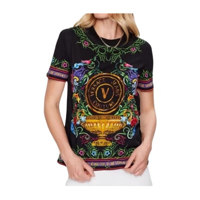 Stijlvol T-shirt van Versace Jeans Couture Versace Jeans Couture , Black , Dames