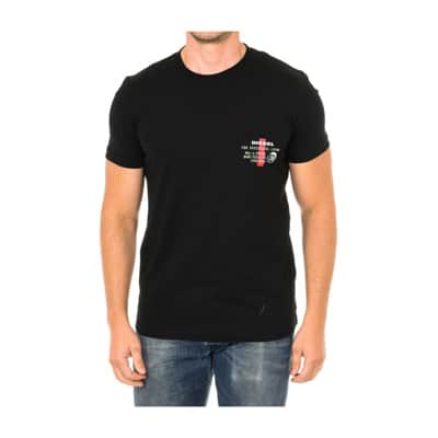 Stijlvol en comfortabel T-shirt met korte mouwen voor heren Diesel , Black , Heren