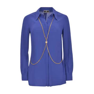 Stijlvolle Blouse Elisabetta Franchi , Blue , Dames