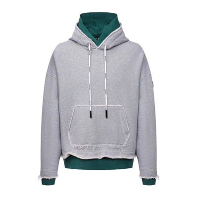 Stijlvolle Dubbellaagse Hoodie voor Heren Palm Angels , Gray , Heren