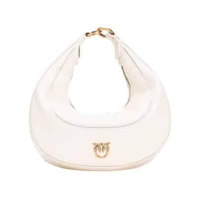 Stijlvolle Leren Tas Pinko , White , Dames