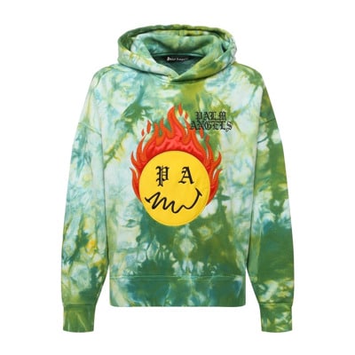 Stijlvolle Logo Hoodie Palm Angels , Green , Heren