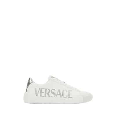 Stijlvolle Sneakers voor Mannen en Vrouwen Versace , White , Heren