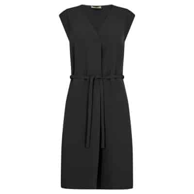 Stijlvolle V-Hals Jurk MOS Mosh , Black , Dames