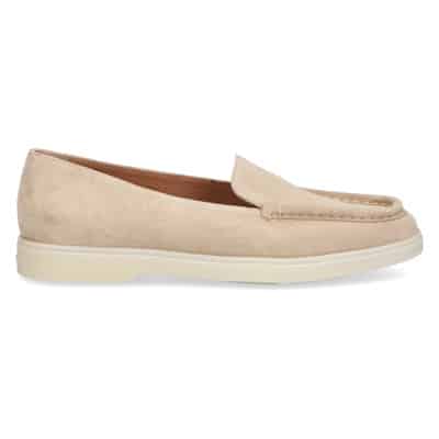 Stijlvolle VeloursLader Loafers voor vrouwen Santoni , Beige , Dames