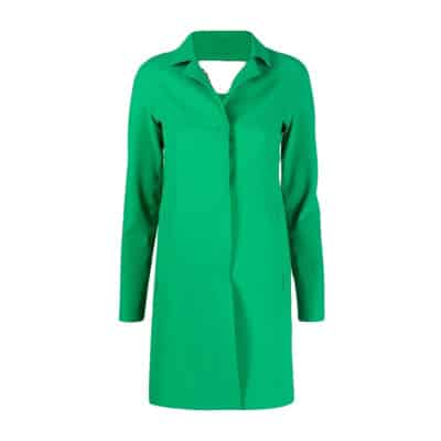 Stijlvolle enkele jas Herno , Green , Dames