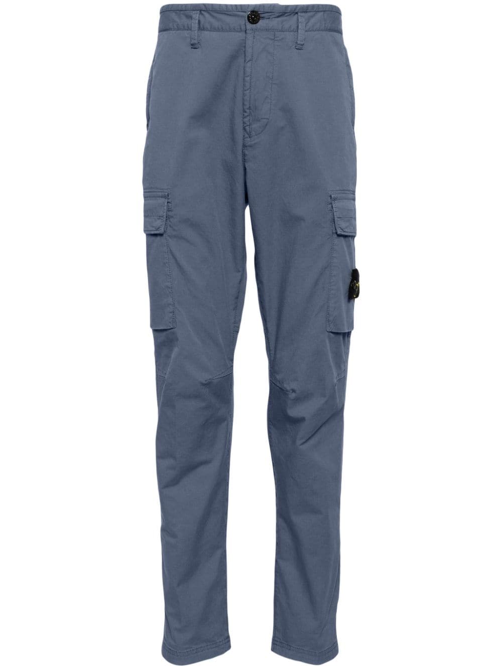 Stone Island Broek met Compass-logopatch - Blauw