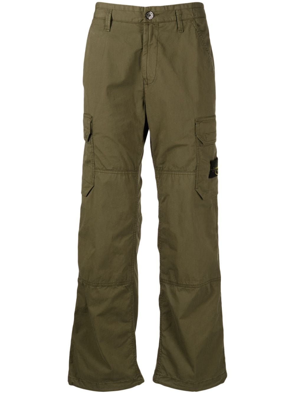 Stone Island Broek met Compass-logopatch - Groen