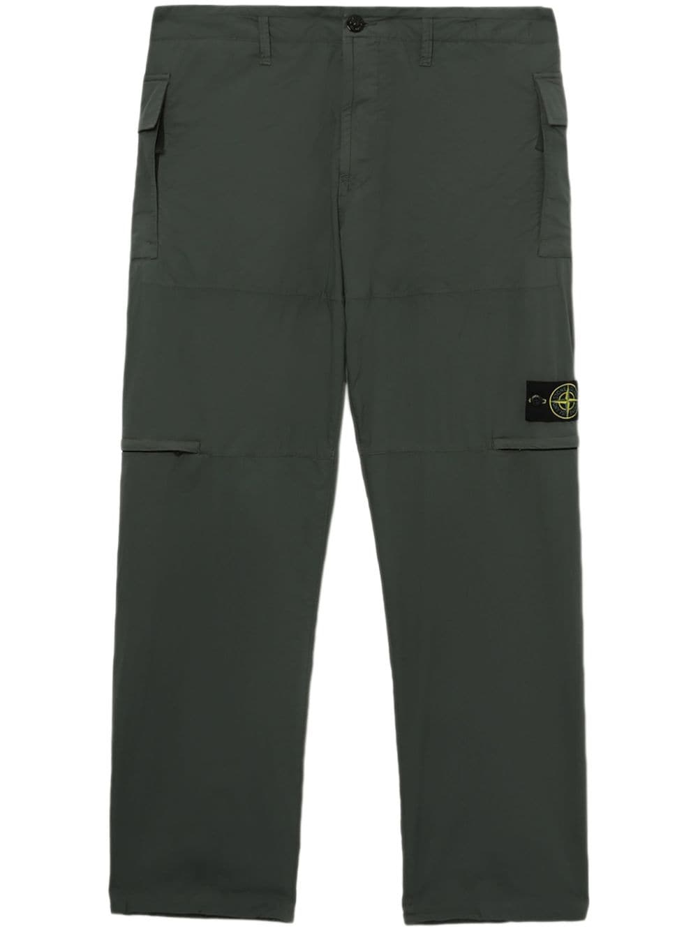 Stone Island Broek met Compass-logopatch - Groen