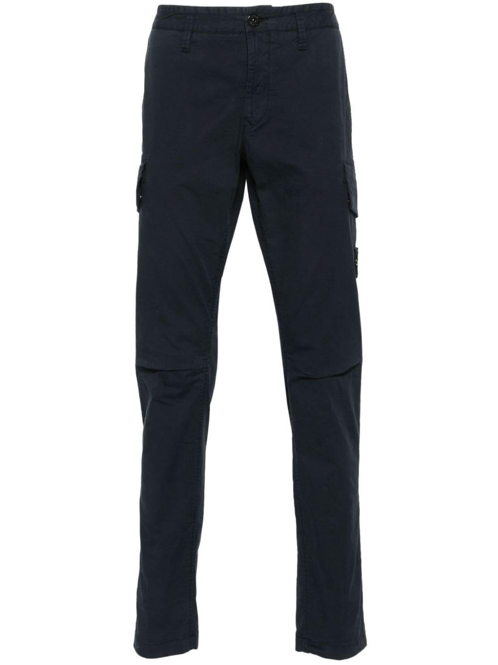 Stone Island Broek met Compass-logopatch en toelopende pijpen - Blauw