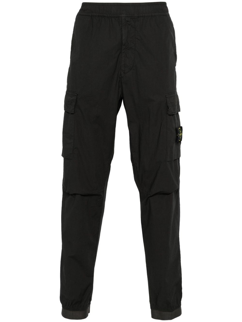 Stone Island Broek met Compass-logopatch en toelopende pijpen - Grijs