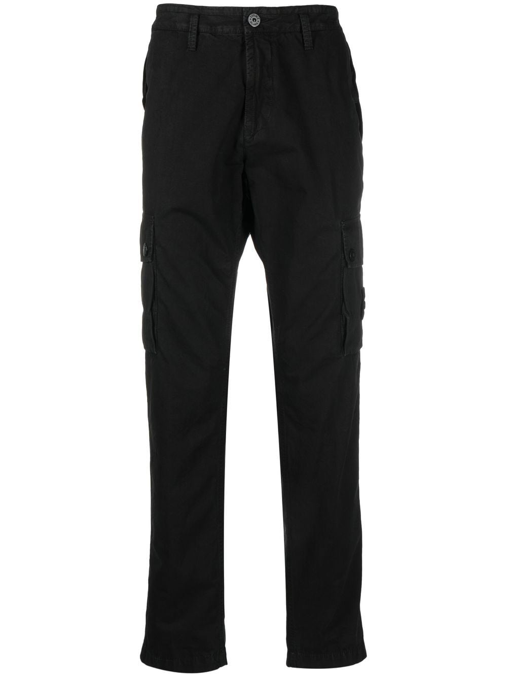 Stone Island Broek met cargozak - Zwart