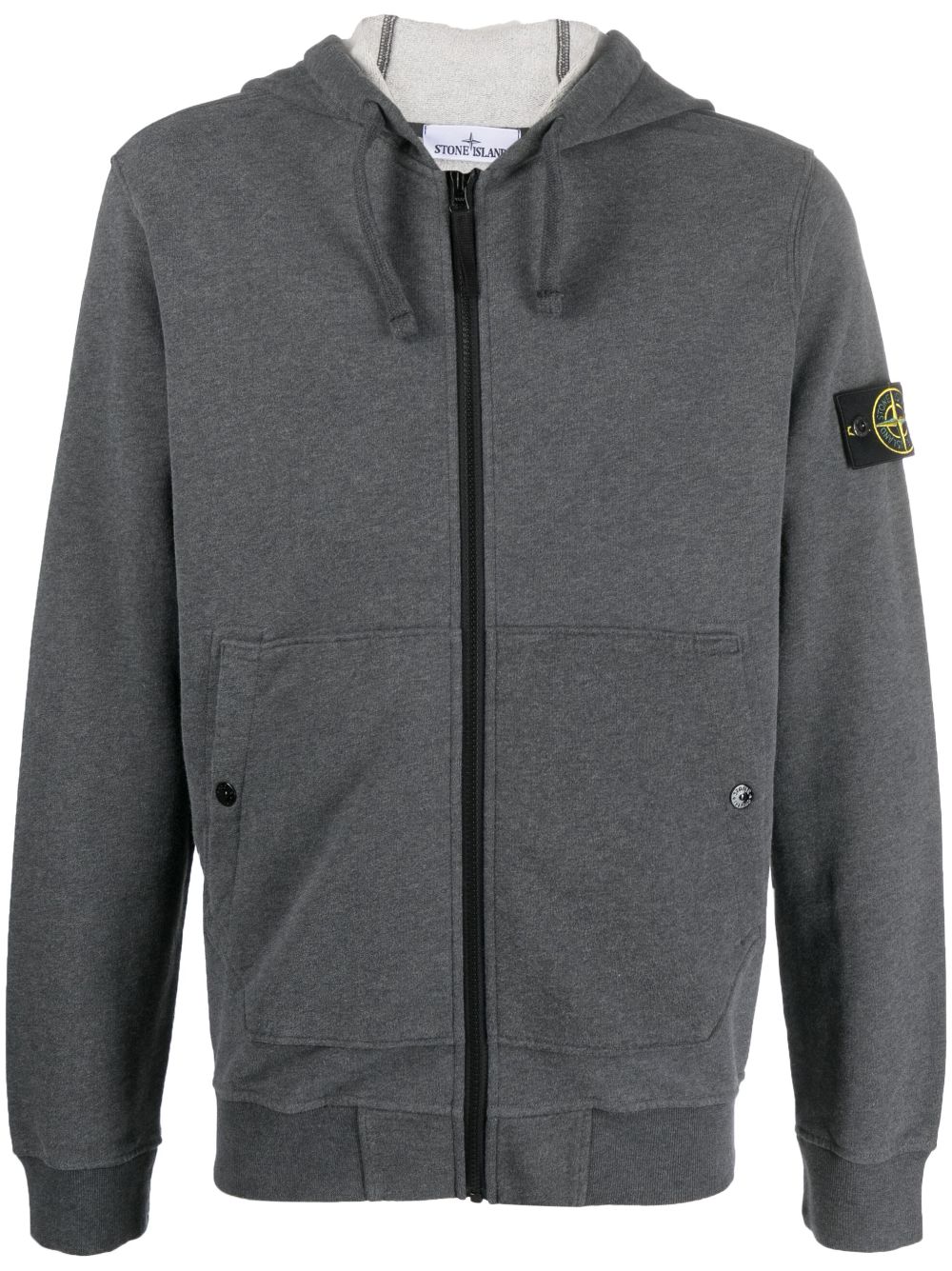 Stone Island Hoodie met Compass-logopatroon - Grijs