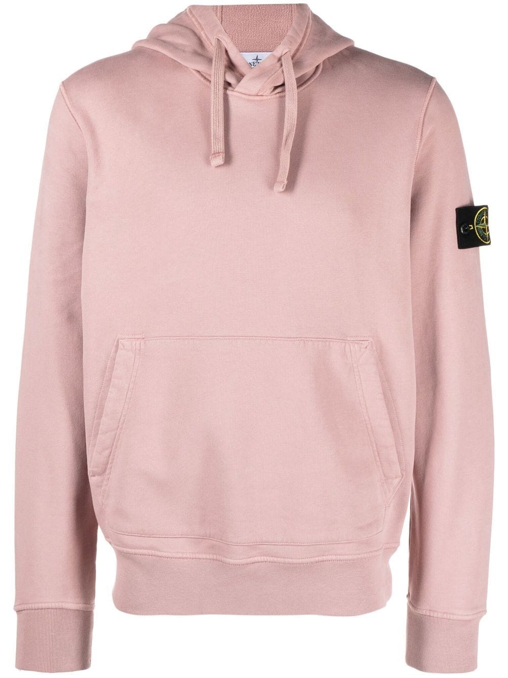 Stone Island Hoodie met logopatch - Roze