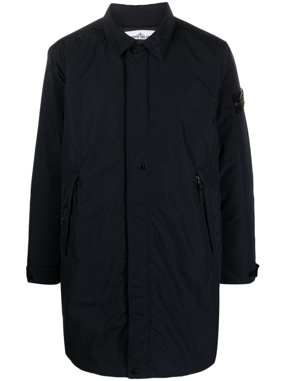 Stone Island Jas met verborgen sluiting - Blauw