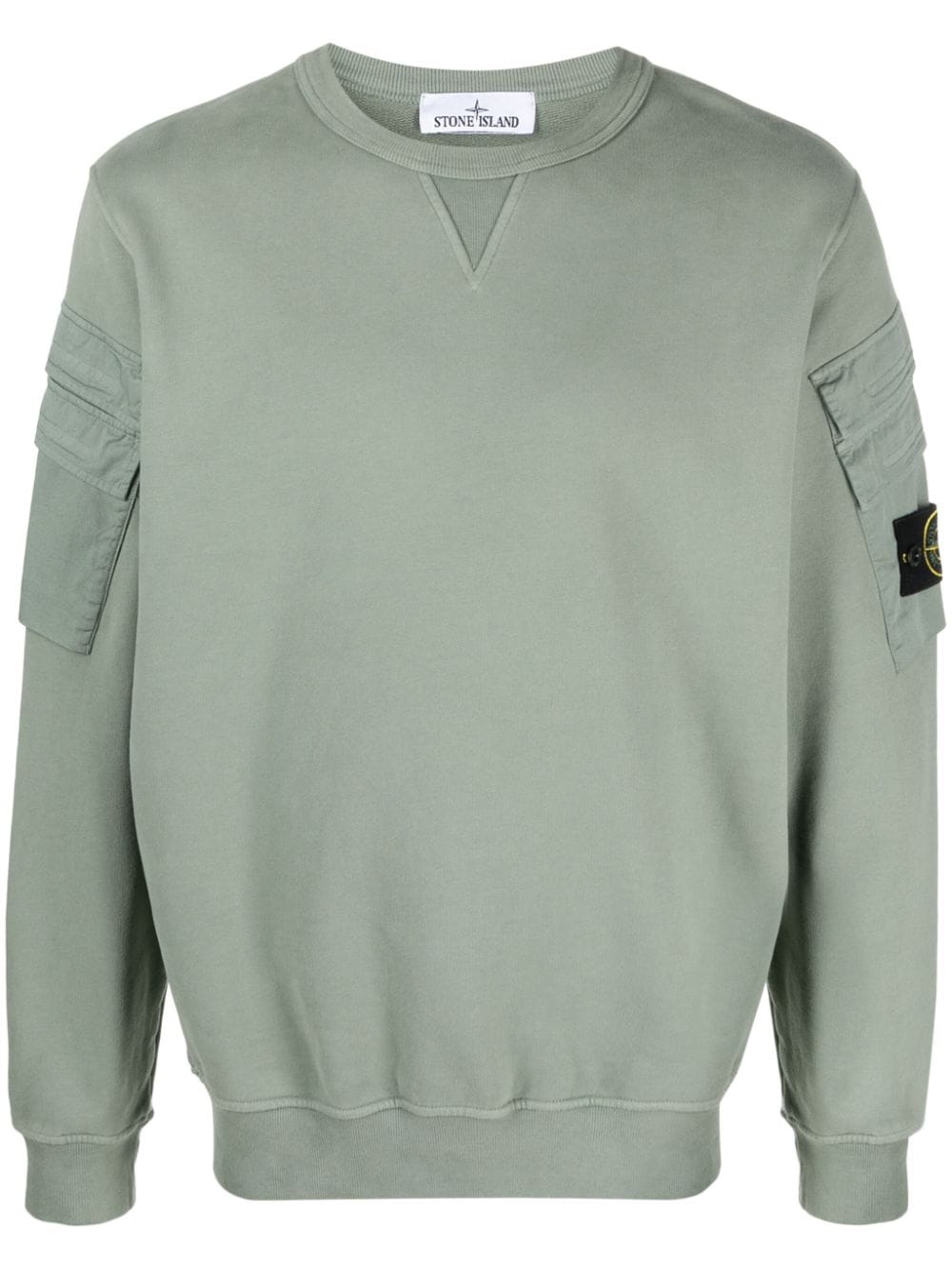 Stone Island Sweater met Compass-logopatch - Groen