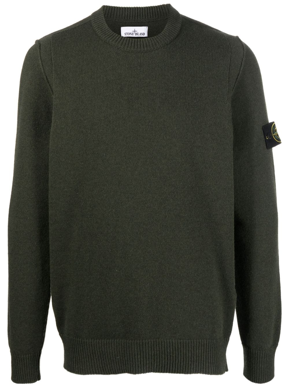 Stone Island Sweater met patch - Groen