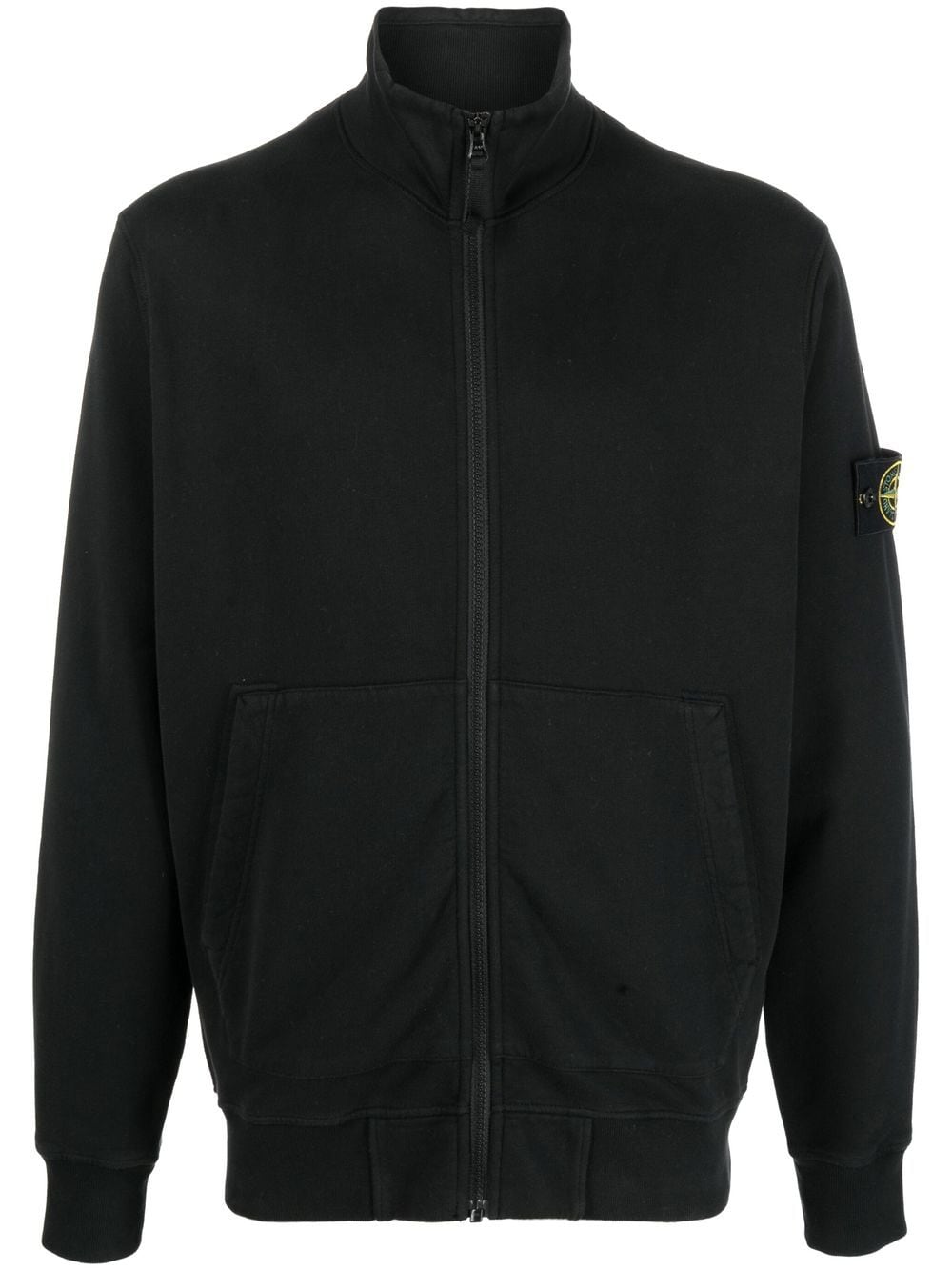 Stone Island Sweater met patch - Zwart