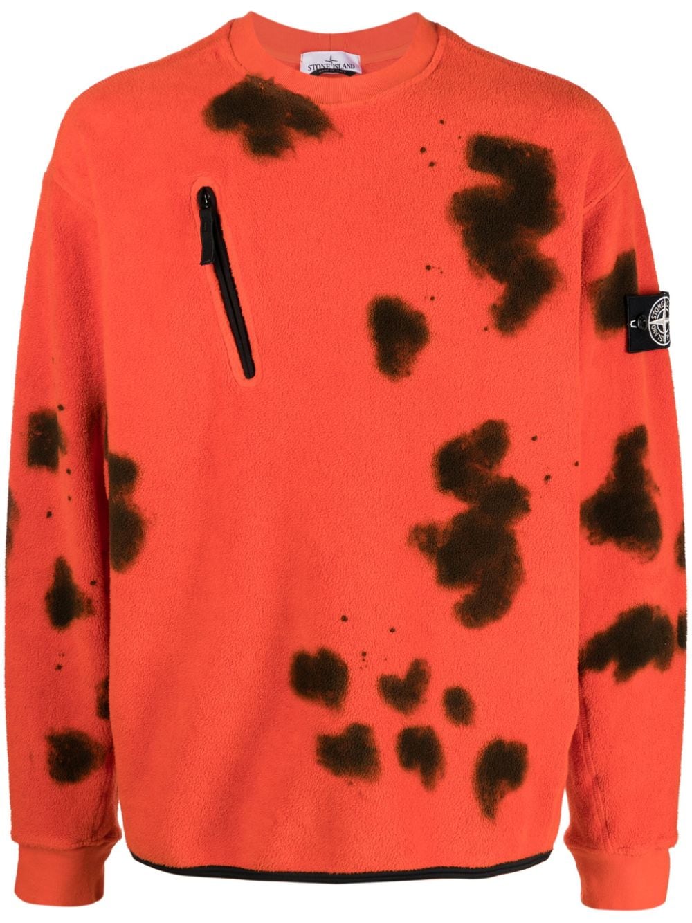 Stone Island Trui met abstract patroon - Oranje