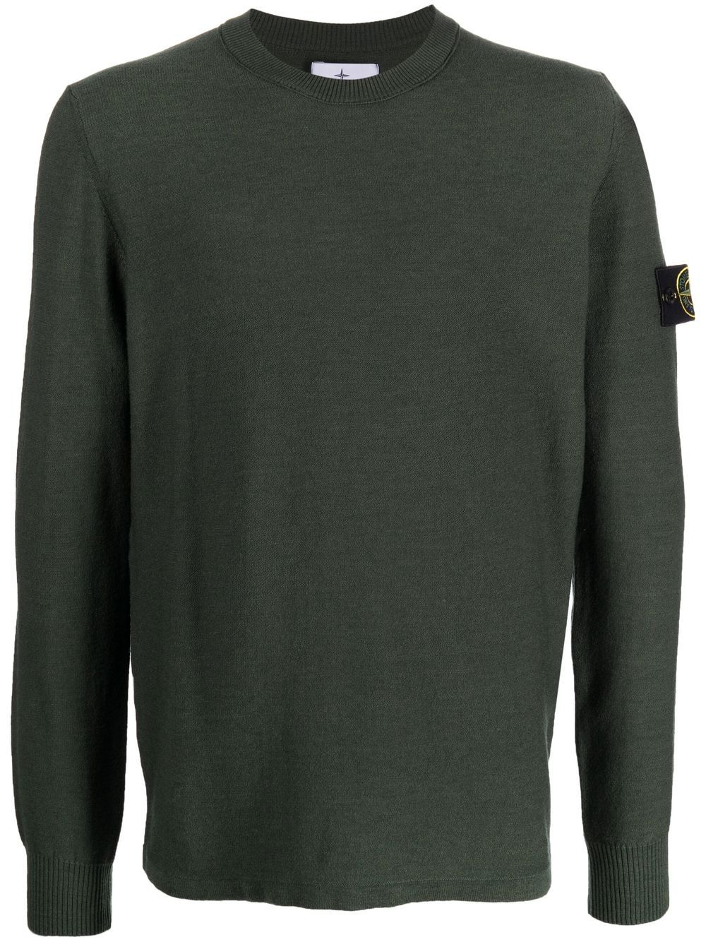 Stone Island Trui met logopatch - Groen