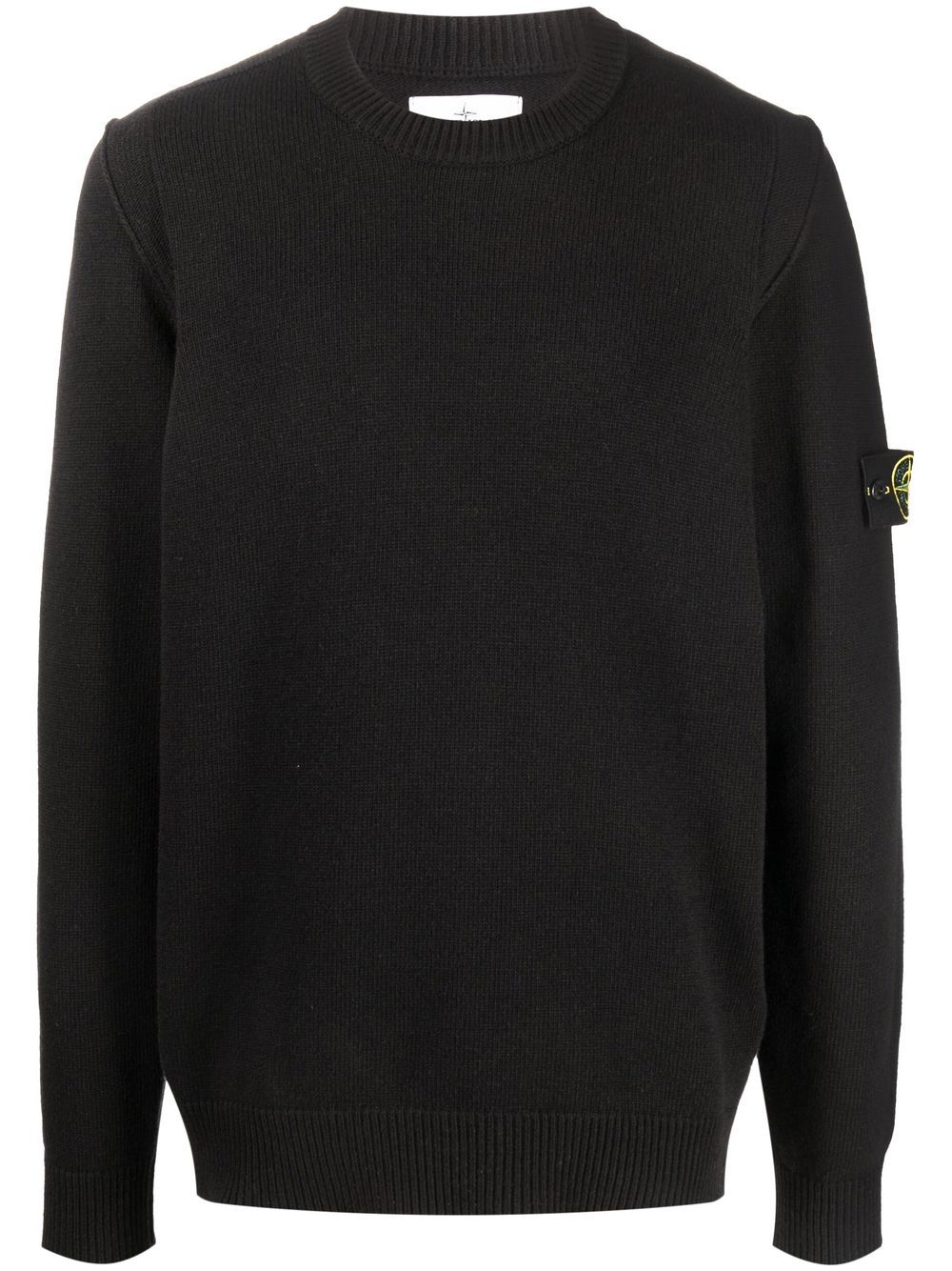 Stone Island Trui met patch - Zwart