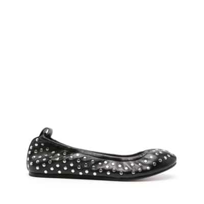 Studded Leren Schoenen Isabel Marant , Black , Dames