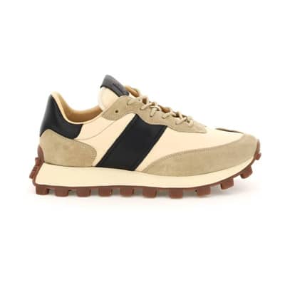 Suède Leren Nylon Sneakers Tod's , Multicolor , Heren