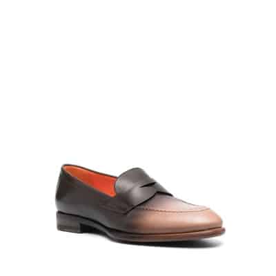 Suede Loafers Santoni , Brown , Dames