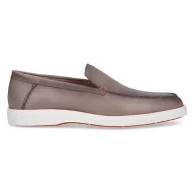 Suede Loafers Santoni , Gray , Heren