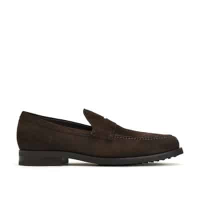 Suede Loafers met Penny Bar Tod's , Brown , Heren