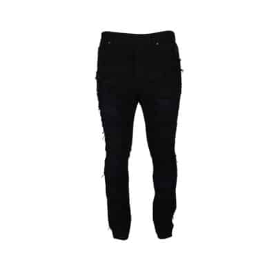 Super Destroyed Skinny Jean Balmain , Black , Heren