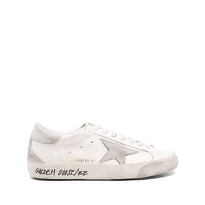 Superstar Sneakers met Suède Tong Golden Goose , Gray , Heren