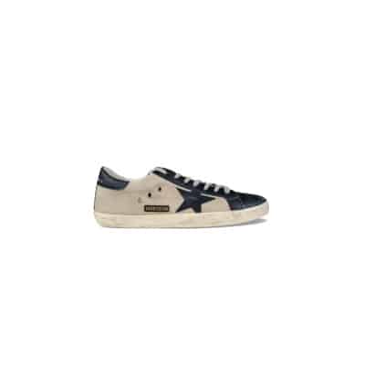 Superstar Sneakers van Zwart Leer en Beige Canvas Golden Goose , Beige , Heren