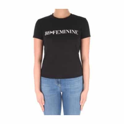 T-Shirts Elisabetta Franchi , Black , Dames