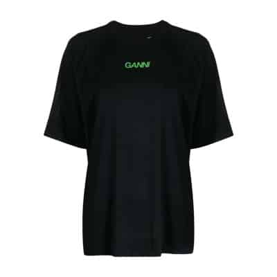 T-Shirts Ganni , Black , Dames