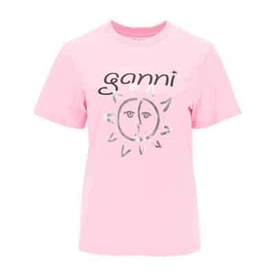 T-Shirts Ganni , Pink , Dames